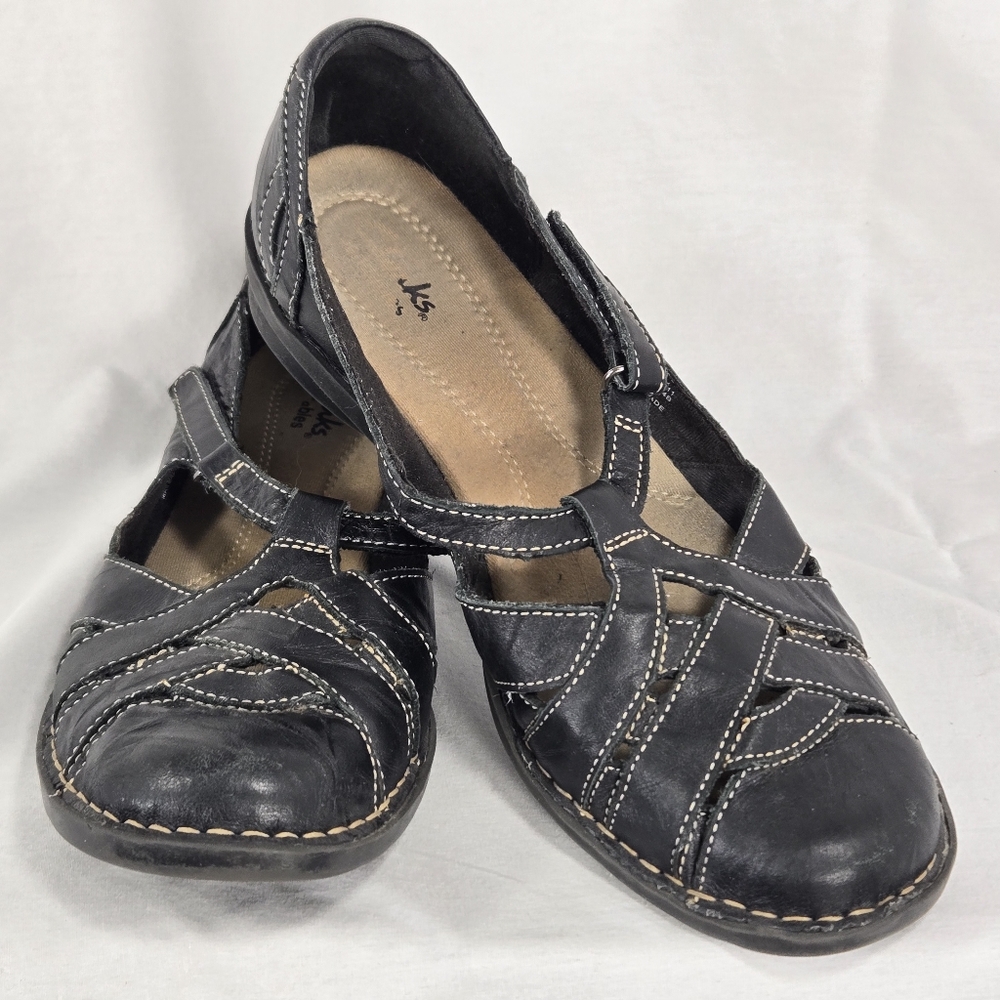 Clarks Bendables Shoes Women's 9 M Mary Jane Black Leather Comfort Low Heel